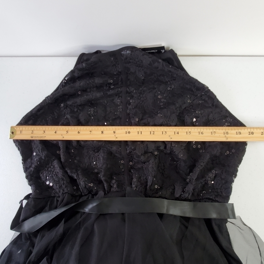 Candalite Sequin Lace Maxi Dress Size 1X Tiered Tulle Skirt Evening‎ Gown NEW - Picture 12 of 16